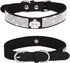 Rhinestone Dog Collar, Cute Soft Fancy Bling Diamond Pretty Jewel Sparkly Puppy Cat Pet Collar for XS Small Medium Large XL XXL, Crown Black XS...