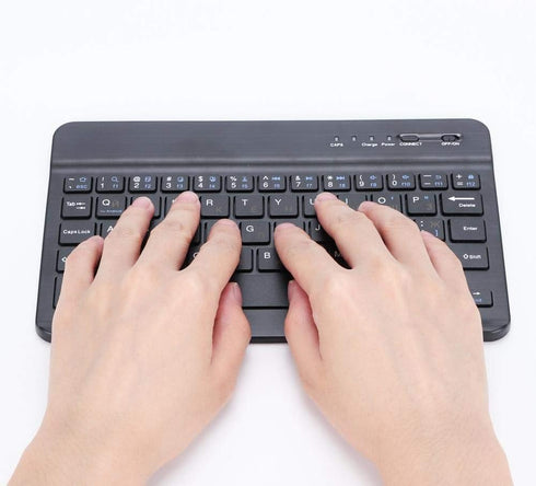 Russian English Keyboard, 7 Inch Rechargeable Ultra Thin Russian Wireless Bluetooth Keyboard for Smart Phone, Tablet Computer, Low Consumption and...