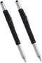 Multi-word 6 in 1 Multi Function Tool Ballpoint Pen with Ballpoint, Ruler, Screwdriver, A Flat Head, Touch-Screen Pen, Levelgauge (2PCS Black)......