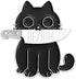 LGBTQ Pin Black Cat with Knife Enamel Pin Cute Animal Enamel Brooch Pin for Jackets Backpacks...