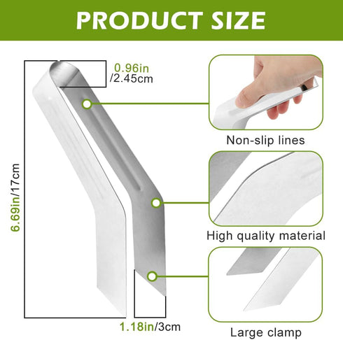 2Pcs Seedling Transplant Tongs Planting Tool Garden Tweezers for Planting 6.7 Inch Stainless Steel Gardening Plants Transplant Tongs for Reducing ...