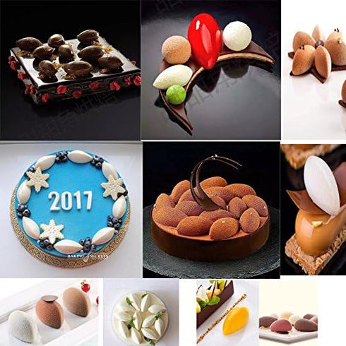 Lemon Slices Shape Silicone Molds Cake Decorating Tools Bakeware French Dessert Mousse Cake Mold Baking Cupcake Silicone Mousse Mold - 12 Cavities...