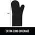 GORILLA GRIP BPA-Free Soft Silicone Oven Mitts, 14.5x8.3, Heat Resistant and Waterproof Cooking Gloves, Thick Cotton Lining, Flexible Gripping for...