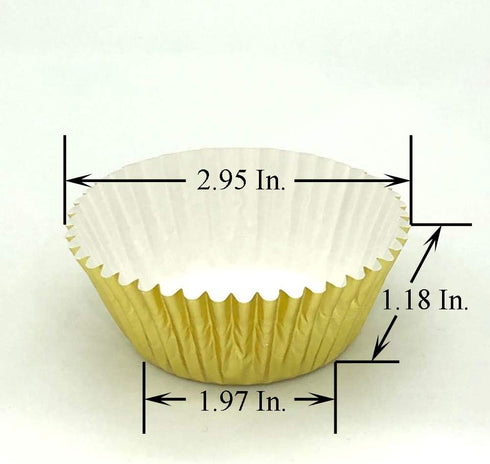 Shiny Gold Foil Cupcake Liners Standard Paper Baking Cups for Wedding, Party and More, 120-Count...