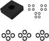 ( 12+12 Sets 1/2” & 3/8" Impact Retaining Ring Clip Friction Ring Hog Ring with O-Ring for Milwaukee Electric Pneumatic Type Impact Wrench, Includ...