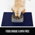 Gorilla Grip 100% Waterproof Raised Edge BPA Free Silicone Pet Feeding Mat, Dog Cat Food Mats Contain Spills Protects Floors, Placemats for Cats a...