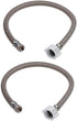 EZ-Fluid Toilet Water Supply Connector Line Braided Stainless Steel, Toilet Supply Line - 3/8 Female Compression Thread x 7/8 Female Ballcock Thre...