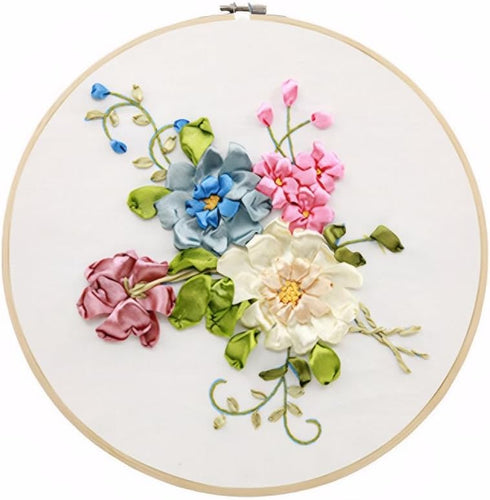 Gogobear Ribbon Embroidery Flowers Kit for Beginners Adults Handmade DIY Wall Decor 3D Hanging Pictures......