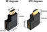 6Pack 3D and 4K HDMI Angled Adapter Combo 2 Pcs 90 and 270 Degree 4 Pcs Vertical Flat Left and Right 90 Degree Male to Female HDMI Adapter TV Conn...