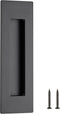 Ravinte 1 Pack Black Sliding Closet Door Handles Black Flush Pulls 7in Length Recessed Finger Pulls for Sliding Barn Door Sqaure Cabinet Pulls Sta...