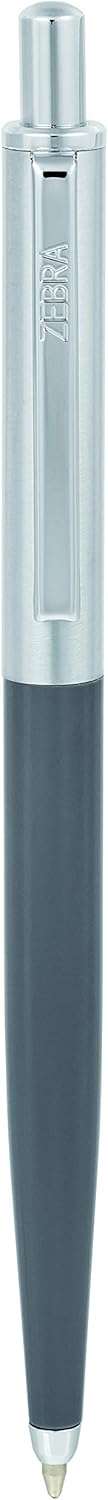 Zebra Pen 901 Grey Retractable Ballpoint Pen, Premium Barrel, Medium Point, 1.0mm, Black Ink, 1-Pack, 83751...