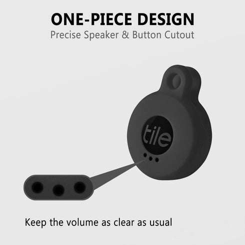 Geiomoo Silicone Case Compatible with Tile Sticker 2022, Protective Cover with Carabiner (Black)...