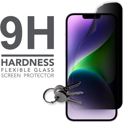 ARMOR Flexible Glass Screen Protector for iPhone 14 Plus, Privacy Guard with 9H...