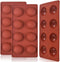 Newk 8 Holes Half Sphere Silicone Mold, 3 Packs 8-Cavity Half Sphere Mold for Hot Chocolate Bomb, Cakes, Jelly, Pudding, Dome Mousse...