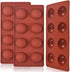 Newk 8 Holes Half Sphere Silicone Mold, 3 Packs 8-Cavity Half Sphere Mold for Hot Chocolate Bomb, Cakes, Jelly, Pudding, Dome Mousse...