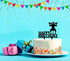 Black Acrylic Dumbbells Happy Birthday Cake Topper, Sports Theme Birthday Cake Topper (Dumbbells)...