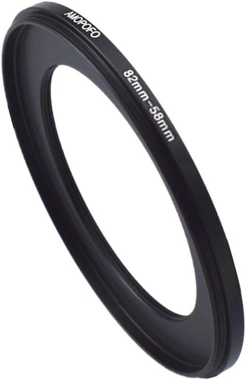 82 to 58mm Metal Ring/82mm to 58mm Step Down Rings Filter Adapter for UV,ND,CPL,Metal Step Down Rings,Compatible with All 82mm Camera Lenses & 58m...