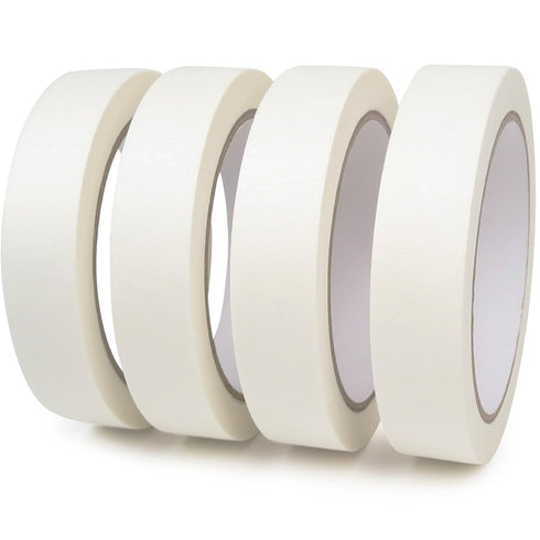 4 Pack White Artist Tape - Art Masking Tape for Watercolor Paper, Canvas Acrylic Painting, Curves, Framing, Paint, Gouache, Console - Acid Free Dr...