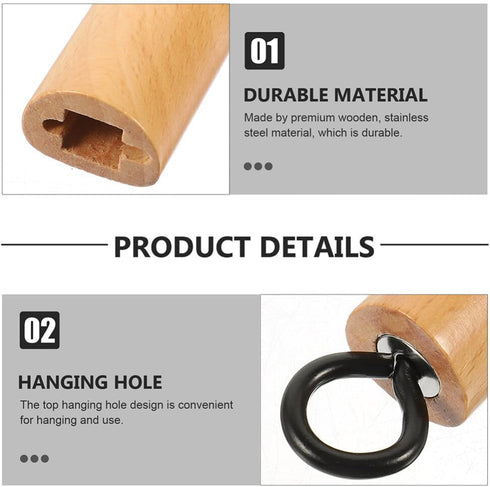Wok Accessories 2 Pack Wooden Pot Handle Cooking Pot Handle Detachable Pot Handle Pot Grip Replacement Frying Pan Handle Removable Handle Cookware...