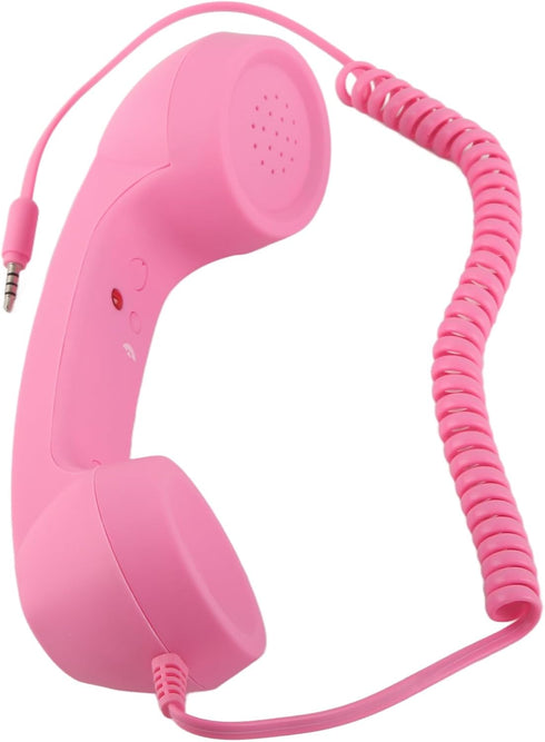Telephone Handset for Cellphone, Retro Phone Handset with 3.5mm Jack Mobile Phone Receiver Old Telephone Headset Handheld Receiver for Cell Phone(...