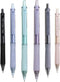 HeTaoCat Retractable Gel Pens, 0.5mm Fine Point, Quick Drying, Writing Drawing, Black ink gel pens, Box of 6 Pens (Multicolor)...