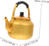 Hemoton Aluminium Tea Kettle Anti Leak Vinegar Milk Tea Kettle Coffee Pot for Home Restaurant (Yellow 1L)...