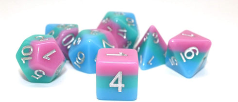 Dice Resin D&D Transparent Dice Set Fit Dungeons and Dragons DND RPG Pathfinder Role Playing Games Blue Green Rose 3 Layers Polyhedral Dice...