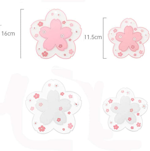 Durable Non-Slip Sakura Coffee Cup PVC Coaster Home Tea Coaster Bowl pad placemat Coaster(S)...