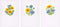 Vervaco Counted Cross Stitch Greeting Card Kit Blue and Yellow Flowers (Set of 3) 6" x 4.2"...