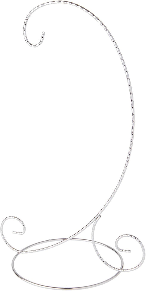 Bard's Twisted Silver Ornament Stand, Large, 12.25" H x 5.5" W x 7.5" D, Pack of 2...