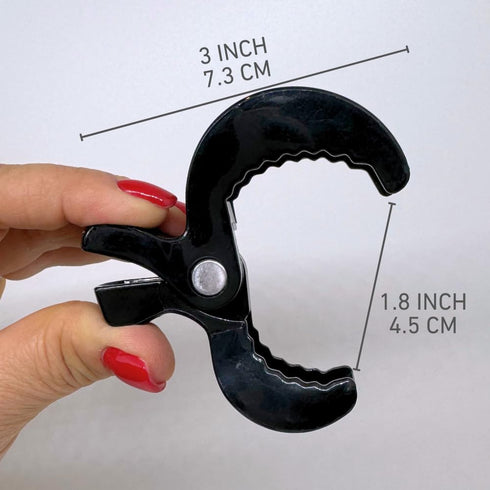 Baby Blanket Stroller Clips (4 Pack) | Australian Baby Gear Pram Attachment | Hooks Muslin to Stroller | Infant/Toddler | Black/Grey...
