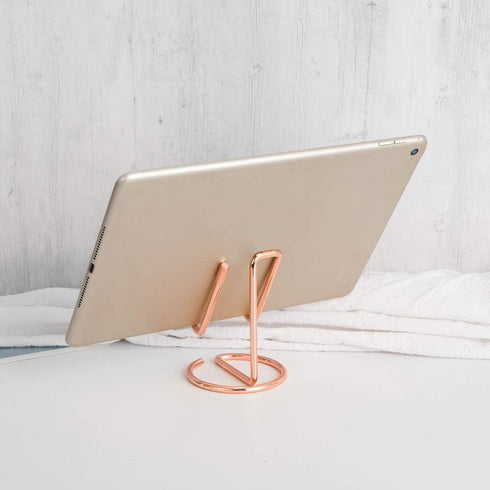 Cell Phone Iron Stand Holder, Rose Gold Universal Portable Tablets Holder, Compatible with All Mobile Phones by HubHnb (Golden)...