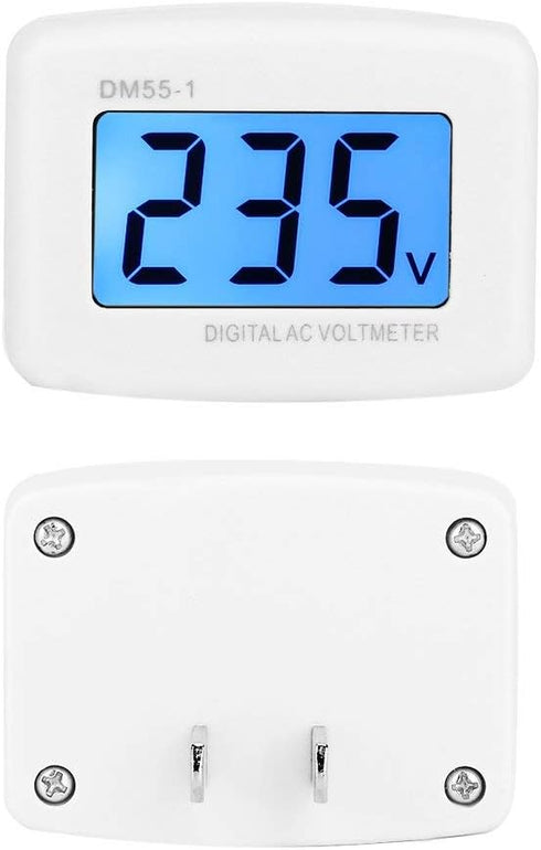 Diyeeni 1Pcs Plugin LCD Digital AC 80300V Voltmeter DM551 110V/220V Household Electrical Instruments Voltage Testers for US Plug...