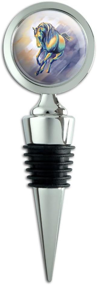 Horse Running Painting Cool Colors Wine Bottle Stopper...