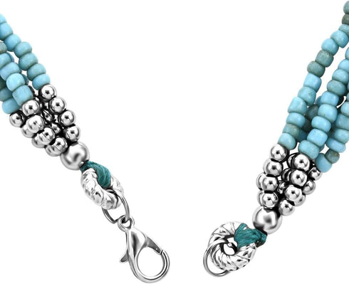 Shop LC Costume Jewelry Set for Women Chunky Beaded Handmade Seed Bead Long Necklace Bracelet Earrings Set Boho Beach Summer Birthday Gifts for Wo...