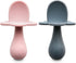 Grabease Baby Silicone Spoon Set for Baby-Led Weaning & First Stage Self-Feeding: Soft, Safe 100% Food-Grade Silicone; BPA-, PVC- Latex- & Phthala...