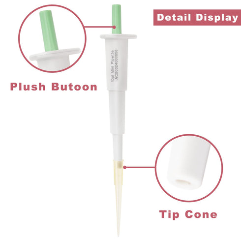 ONiLAB Mini Fixed Volume Pipette Manual Single Channel Pipettor, Laboratory Micro Pipette ?Micropipette Volume 10?l Light Green...