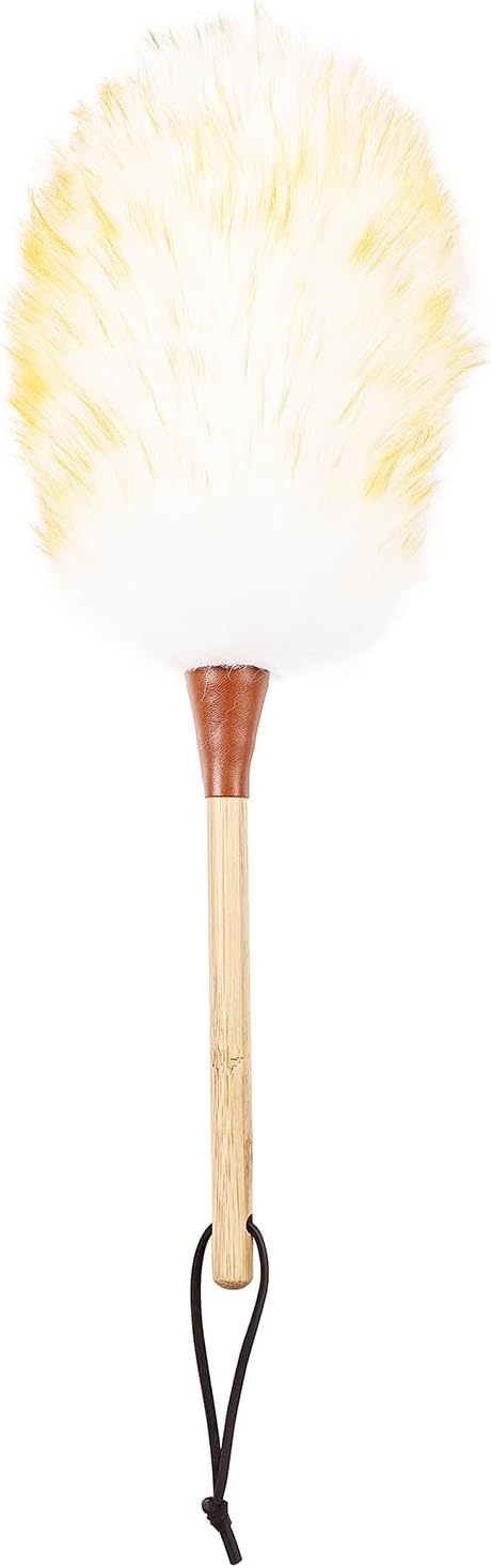 Lambswool Duster 16 inch with Bamboo Handle Soft Natural Wool Feather Dusters for Cleaning Office Home Car etc...