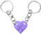 Heart Brick Keychain for Couple, Matching Assembled Heart Shape Brick Charm Keyring for Women Men Jewelry...