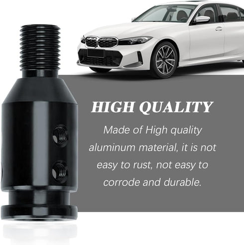Shift Knob Adapter, Gear Shift Adapter, Aluminum Alloy M12x1.25 Automatic Shifter Adapter with Plastic Hose, Car Accessories Interior Compatible w...