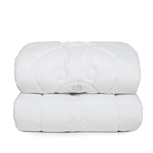 Tadpoles Toddler Crib Comforter - 40" x 60" White Box Pattern - Microfiber Shell & 200 GSM Fiberfill - Lightweight & Breathable Crib Duvet Insert...