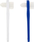 Healifty Denture Brush False Teeth Cleaning Tool Double Sided Toothbrush Denture Cleaning Brush 2pcs (White+Blue)...