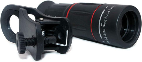 Cell Phone Camera Lens?Universal 18X25 Clip-On Monocular telescope Mobile Zoom lens Fits Most smartphones for BirdWatching, Traveling, Hunting, Fi...