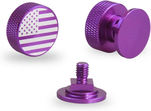 Welding Hood Pipeliner Helmet Fasteners, Purple American USA Flag Pattern Aluminum Helmet Pipeliner Headgear Replacement Parts Accessories Screws ...