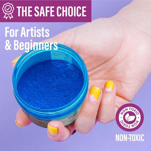 Morocco Blue Mica Powder Pigment (56g) Multipurpose DIY Arts and Crafts, Cosmetic Grade, Soap,Resin Epoxy,Paint, Slime, Mold Making, Candle Making...
