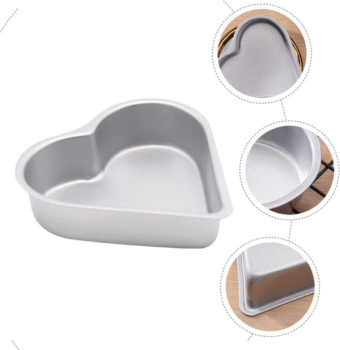3pcs Heart Pudding Mold Cake Making Tray Heart Cake Pan Non-stick Donut Molds Bagel Molds Baking Molds Cupcake Moulds Loaf Tin Bread High-carbon S...