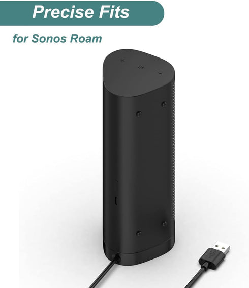 Wireless Charger for Sonos Roam, Magnetic Charging Base Dock with 4.9ft Cable Cord for Sonos Roam SL Bluetooth Speaker (Black)......