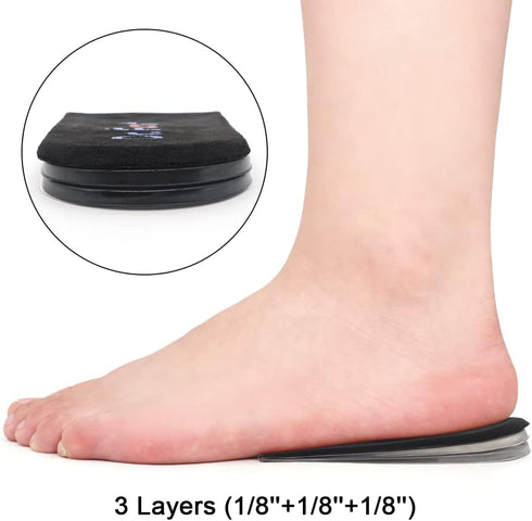 Dr.Foot Adjustable Orthopedic Heel Lift Inserts, Height Increase Insole for Leg Length Discrepancies, Spurs, Heel Pain, Sports Injuries, Achilles ...