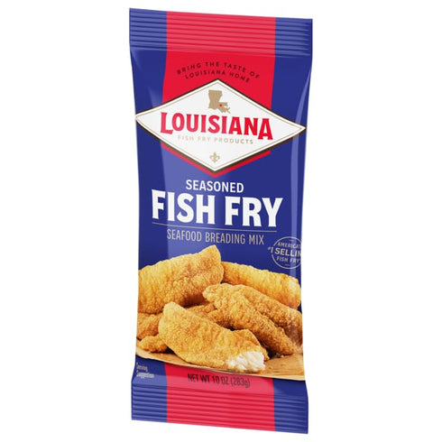 Louisiana Fish Fry Seasoned Crispy Fish Fry Seafood Breading - Season All Your Fish, Shrimp, or Oysters to Perfection (Exclusive Amazon Recipe Car...
