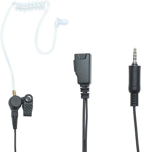 Sarcia VX-6R Earpiece Headset with PTT Mic and Acoustic Tube for Yaesu VX-6 VX-7R VX-170 FT-270 Standard Horizon HX210 HX400 HX750S Walkie Talkie ...